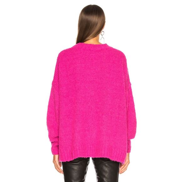 Isabel Marant Étoile Pink Alpaca Wool Blend Oversized Sweater, Size S/ 36 - Picture 4 of 15